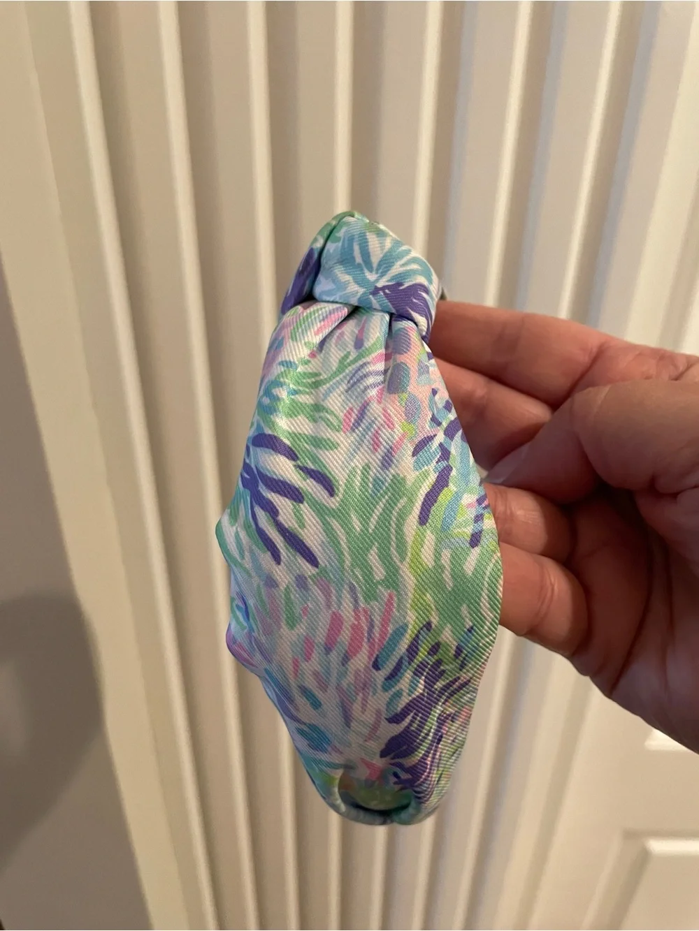 Lilly Pulitzer Pastel Floral Knot Headband in Pink Blue Green
